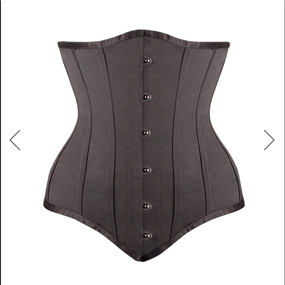 Black Satin Longline Underbust corset, size US 2